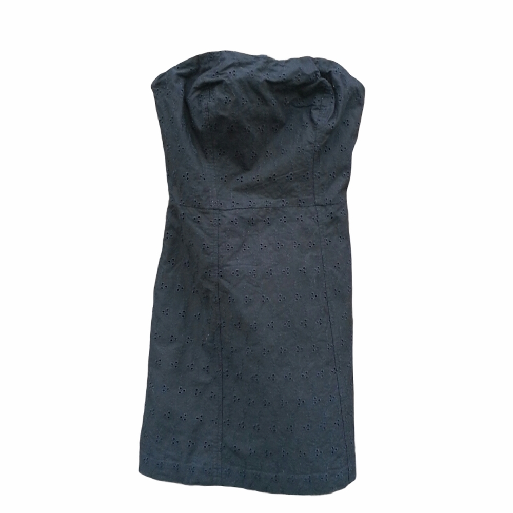 Guess size S black strapless eyelet dress